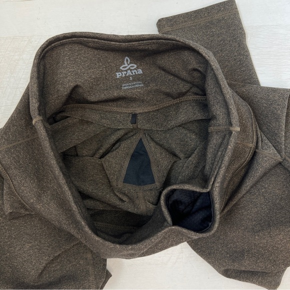 Prana Transform High Waist Legging in Camel Heather. - Picture 7 of 9